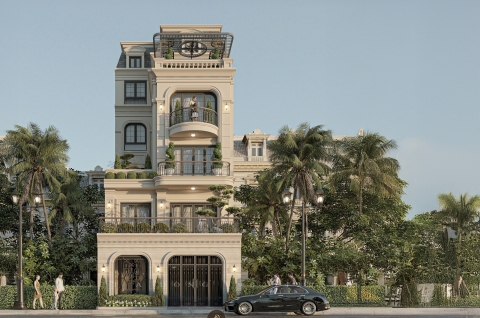 Thiết kế - Thi công kiến trúc biệt thự gỗ óc chó tại KĐT Xuân Phương - Chú Giang