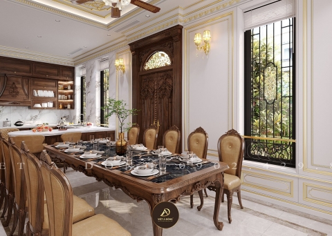 Bàn ăn gỗ óc chó BA - 26