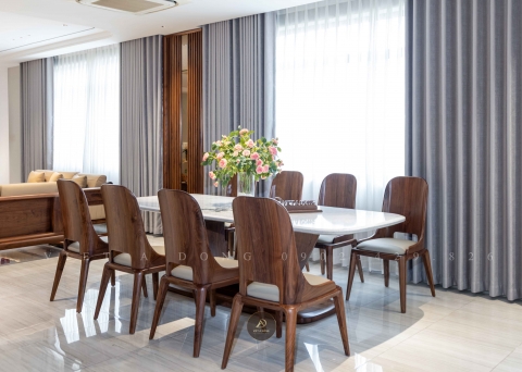 Bàn ăn gỗ óc chó BA - 34