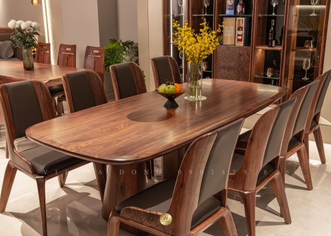 Bàn ăn gỗ óc chó V'LEVEL ONE BA-12
