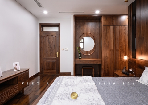 Bàn phấn gỗ óc chó BTD-05