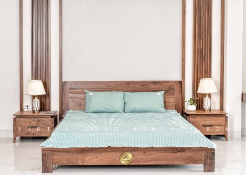 Giường ngủ gỗ óc chó GN-07