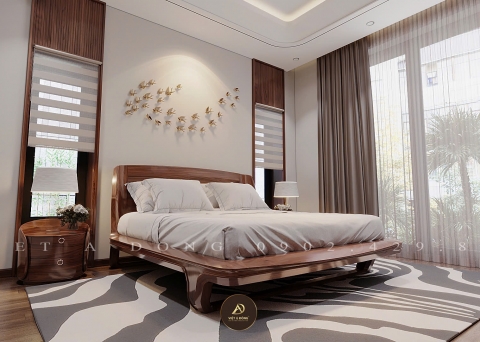 Giường ngủ gỗ óc chó GN-27