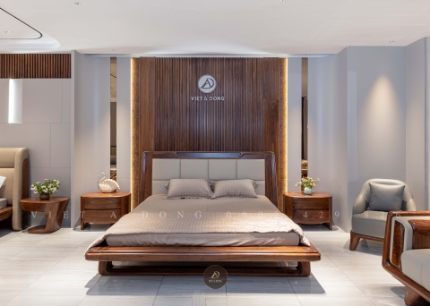 Giường ngủ gỗ óc chó GN- 44
