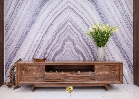 Kệ tivi gỗ óc chó V'LUXE KE-08