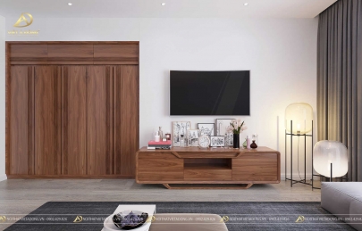 [Báo Giá] 20+ Kệ tivi gỗ óc chó | Xưởng thi công + thiết kế [Mới 2024] 