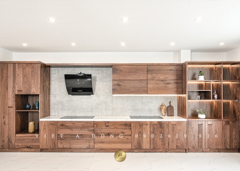 Tủ bếp gỗ óc chó TB-05