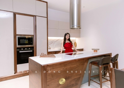 Tủ bếp gỗ óc chó TB- 21