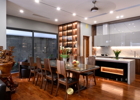 Tủ bếp gỗ óc chó TB-03