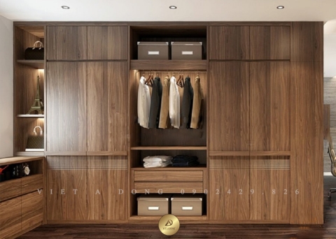Tủ quần áo gỗ óc chó TA-06