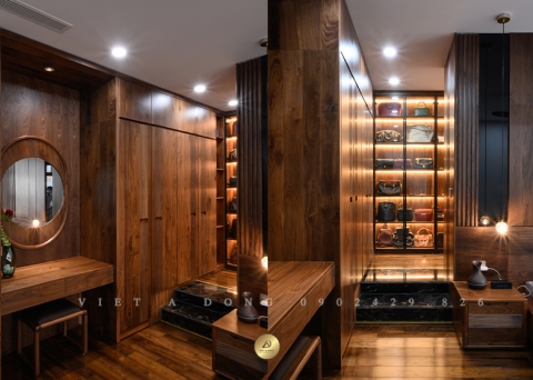 Tủ quần áo gỗ óc chó TA-10