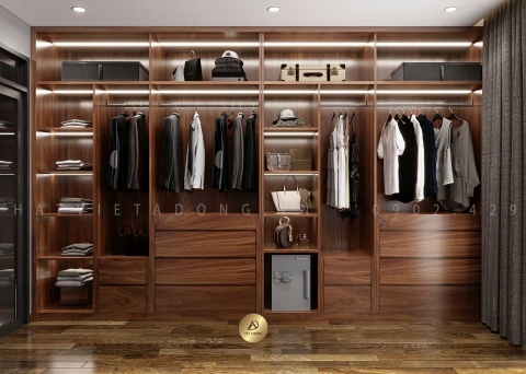 Tủ quần áo gỗ óc chó TA-28