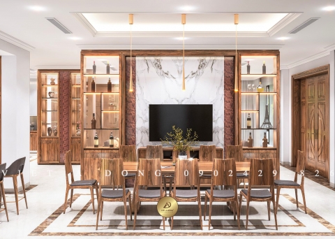 Tủ rượu gỗ óc chó TR-05