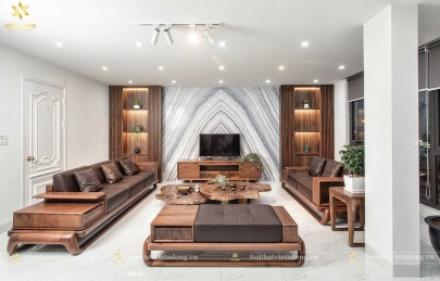 Giá bàn ghế gỗ nguyên khối phòng khách cao cấp