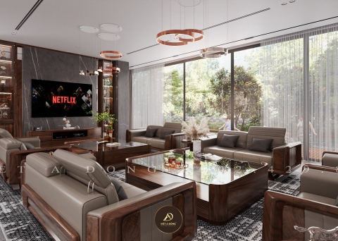 Sofa gỗ óc chó DELICATE SF - 44