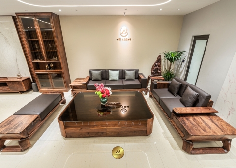 Sofa gỗ óc chó V'LUXE SF-05