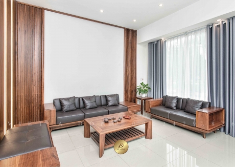 Sofa gỗ óc chó SF-07