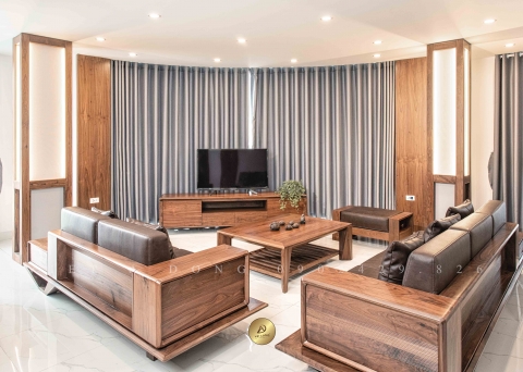 Sofa gỗ óc chó V'POLITE SF-09