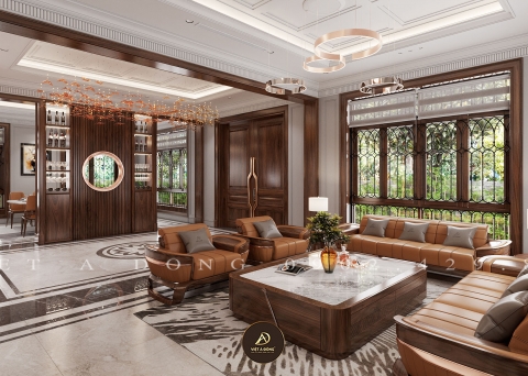  Sofa gỗ óc chó V'PRIMUS SF - 26061GA.LUX