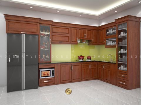 Tủ bếp Gỗ Hương Nam Phi