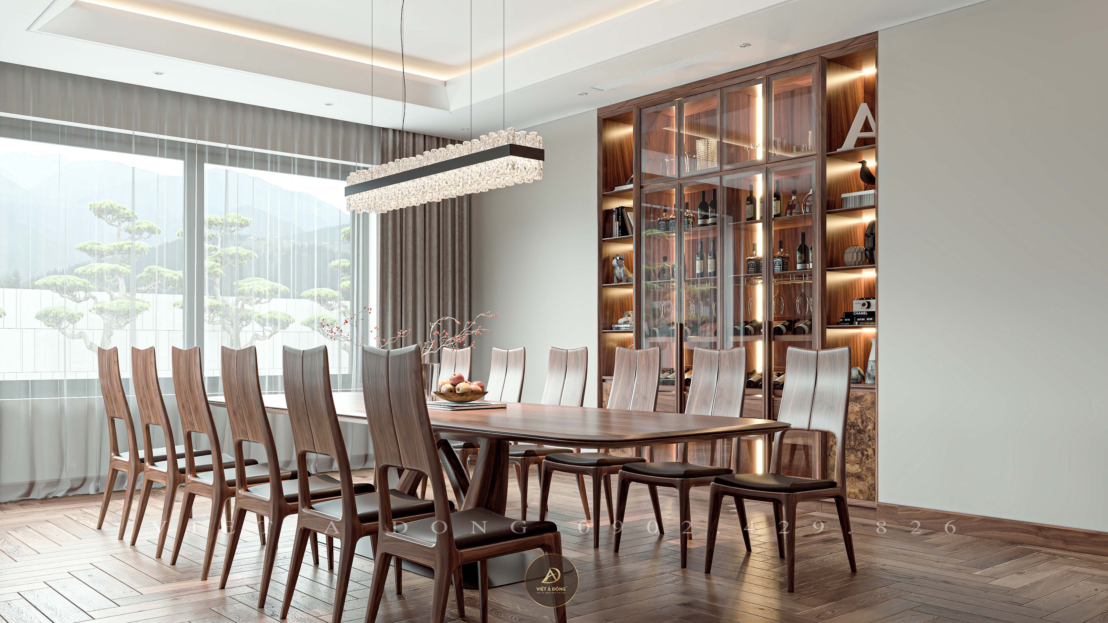 Bàn ăn gỗ óc chó BA - 25