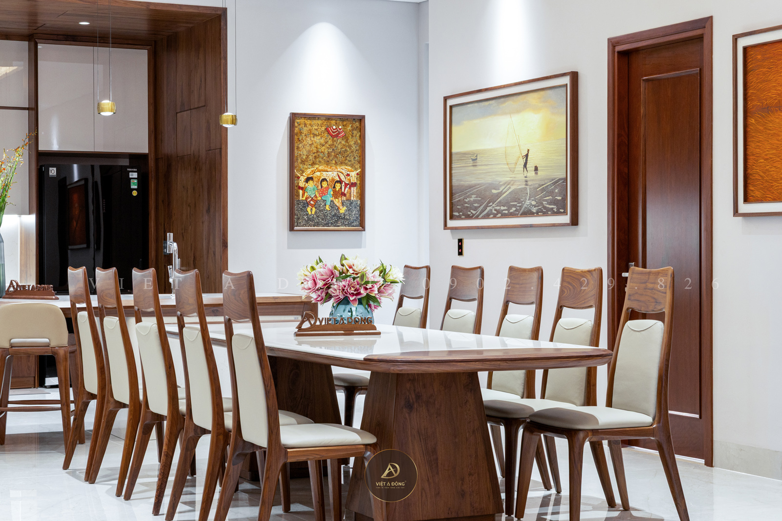 Bàn ăn gỗ óc chó BA - 30