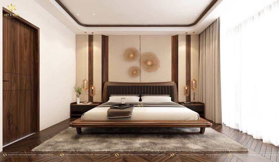 Giường ngủ gỗ óc chó 