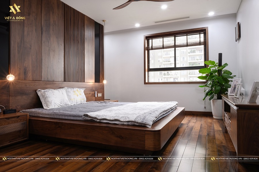 Mẫu phòng ngủ gỗ tự nhiên đẹp nhất 2022