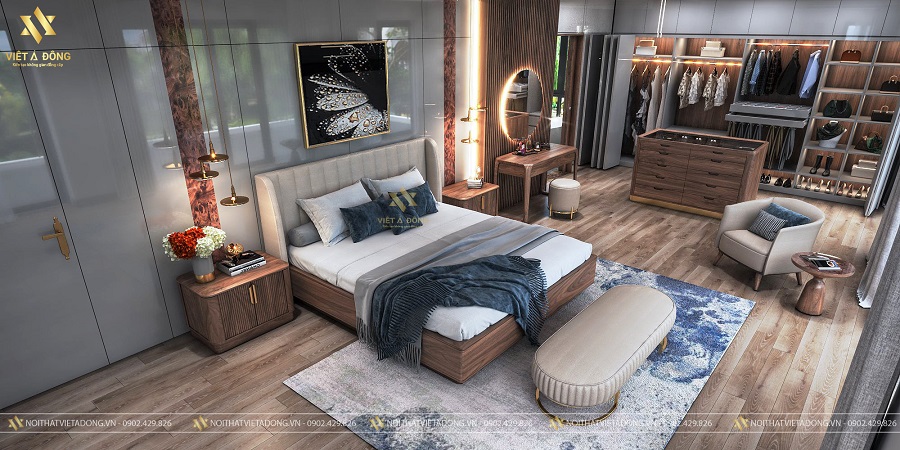 Giường gỗ có chó GN-18