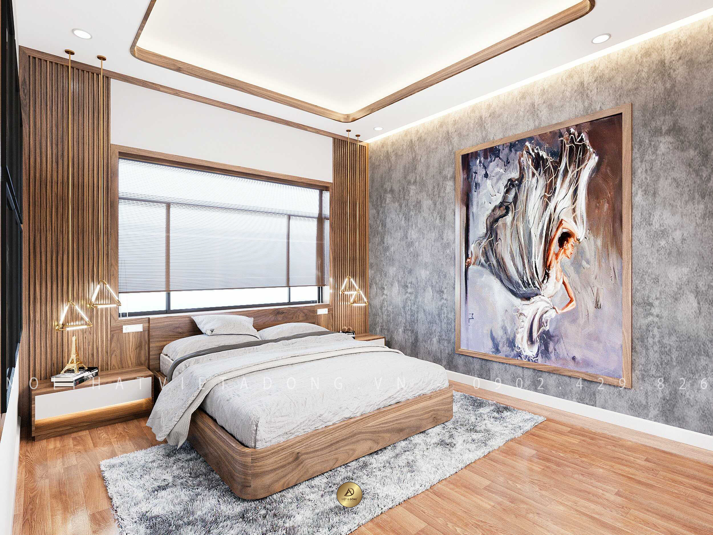 Giường ngủ gỗ óc chó GN-22