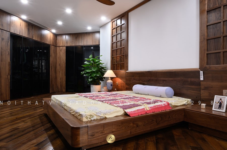 Giường ngủ gỗ óc chó