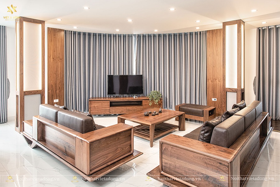 Sofa gỗ óc chó