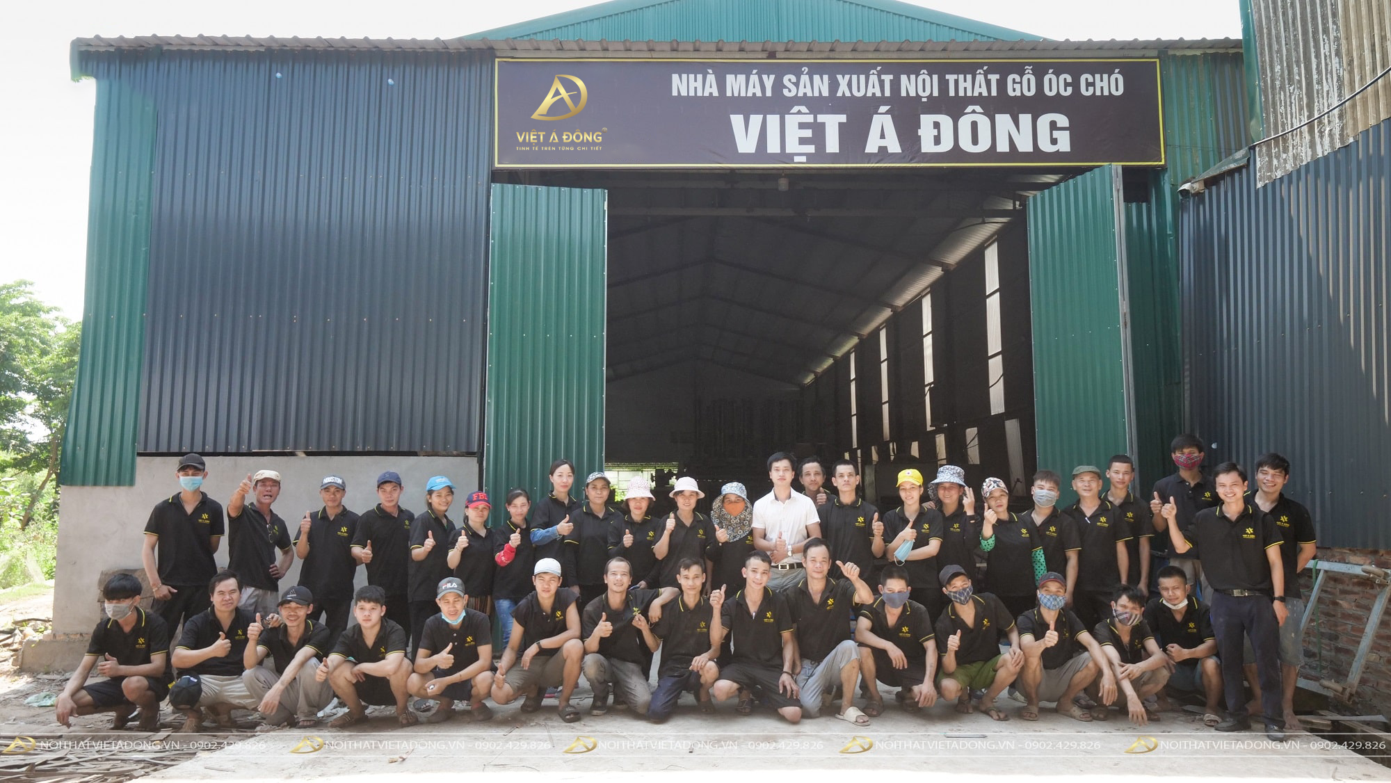 Nhà máy sản xuất nội thất gỗ óc chó Việt Á Đông