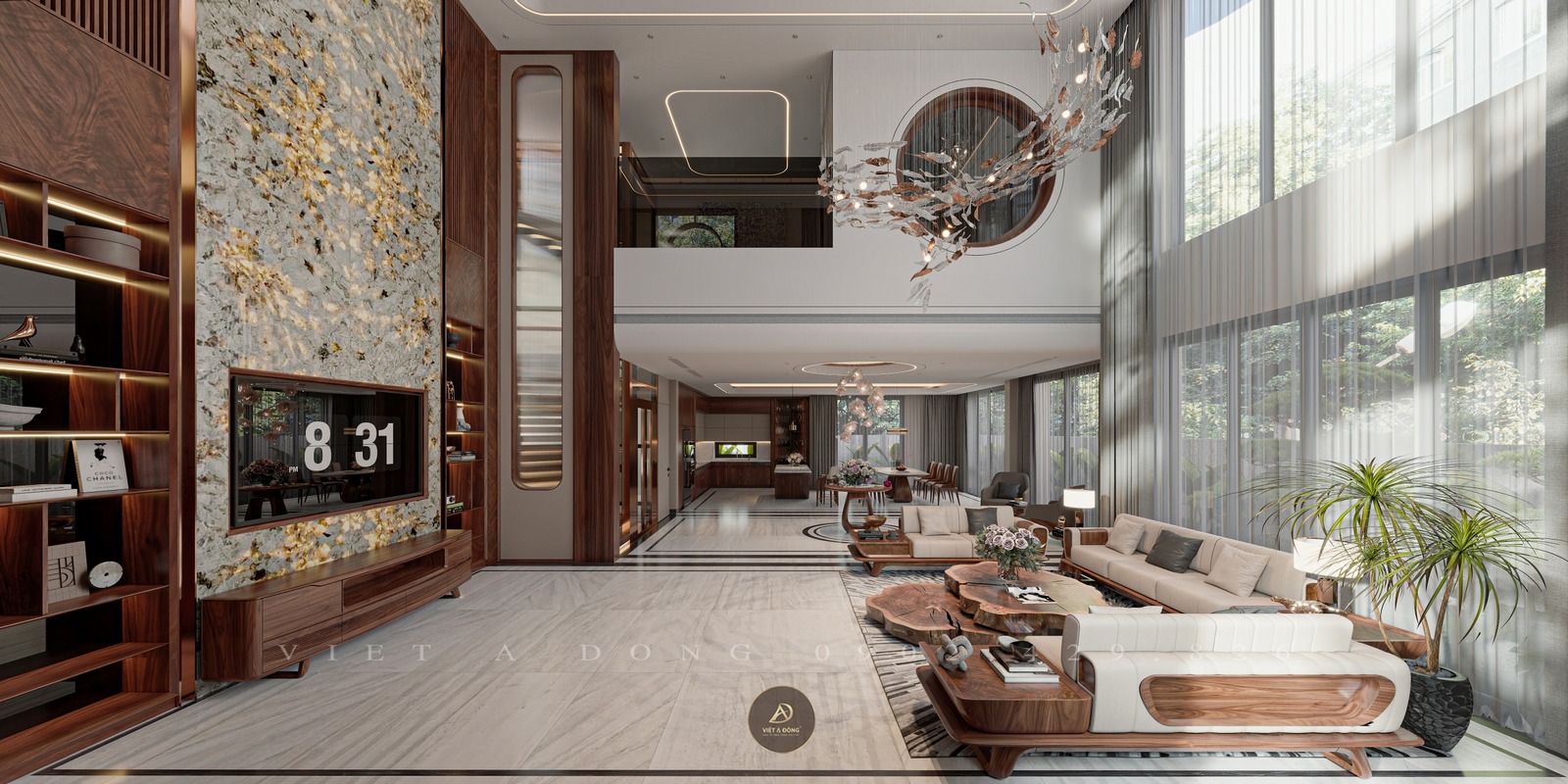 không gian sống được việt á đông thiết kế